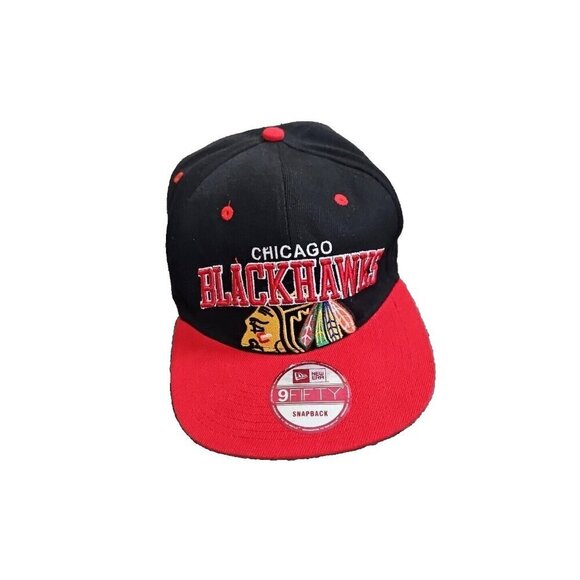 New Era Chicago Blackhawks Snapback Cap Hat NHL Hockey Adjustable OS 9 Fifty - Picture 1 of 16